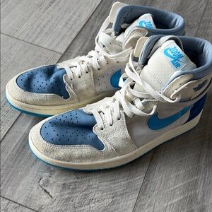 Nike Air Jordan High-Top Sneakers in Blue and White